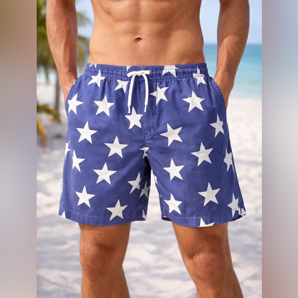 Trunks Surf & Swim Co. 
Blue Star-Patterned Men's Swim Shorts